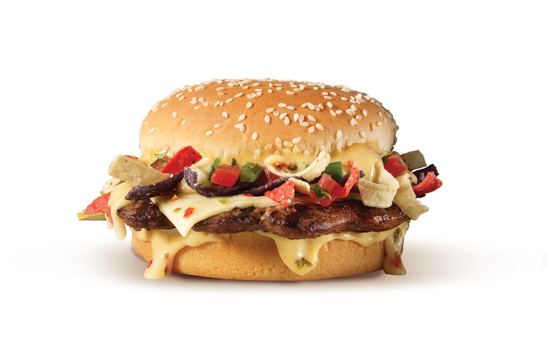 Single Queso Crunch Burger